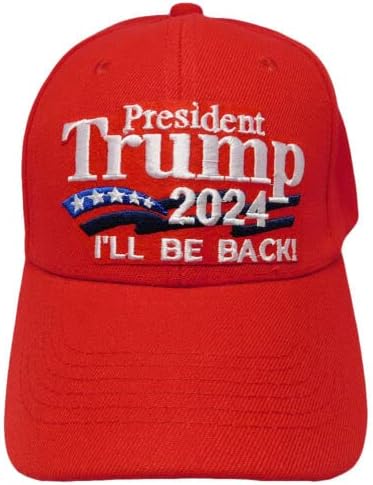 Președintele Trump 2024 mă voi întoarce! Roșu reglabil brodate Maga Cap pălărie