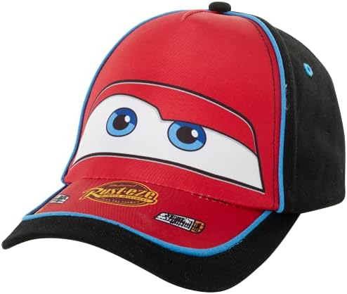Disney Pixar Boys ' Cars Lightning McQueen Hat-Piston Cup Șapcă De Baseball, Mărimea 4-7, Mașini Lightning McQueen Blue Trim