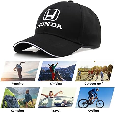 Car Logo Racing 3D broderie uniformă șapcă de Baseball Unisex Travel șapcă reglabilă de curse șapcă Fit Hon Accesorii