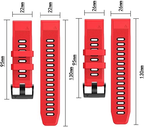 AXTI 22 26mm curea de bandă de silicon pentru Garmin Fenix ​​7x 7 6x 6 Pro Watch Easyfit Band Band curele 5x 5 Plus 3 3HR 935
