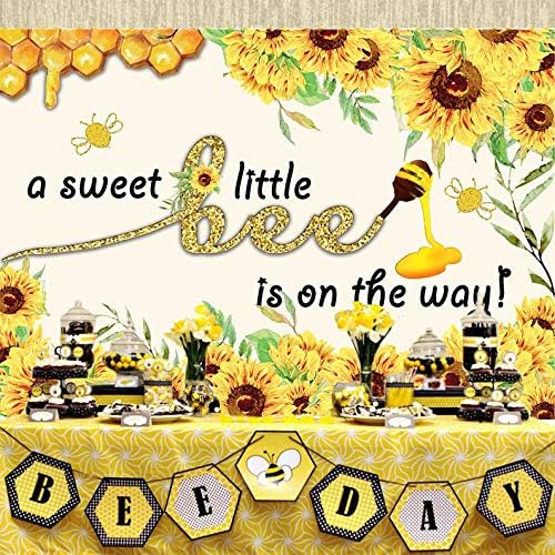 Art Studio 7x5ft dulce Little Bee Boy Girl Baby Shower Party Decoratiuni fotografie fundal prințesă galben miere de albine-zi