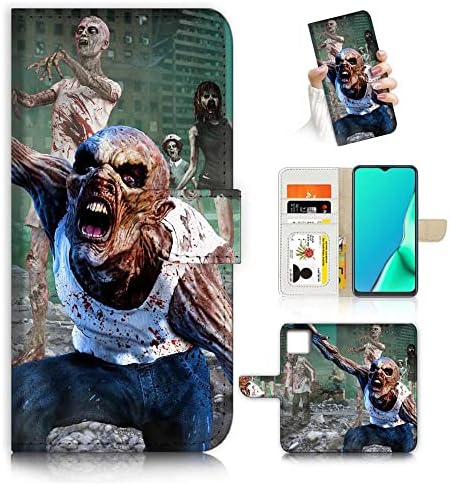 pentru iPhone 13 Mini, Proiectat Flip Wallet telefon caz acoperi, A24739 groază Zombie
