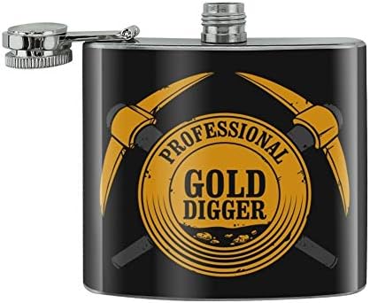 Professional Gold Digger Pickaxe Pan inox 5oz Hip băutură rinichi balon