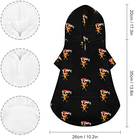 Costume amuzante pentru câini de pizza și pisică Costum drăguț cu glugă pentru animale de companie cu pălărie haine de ținute