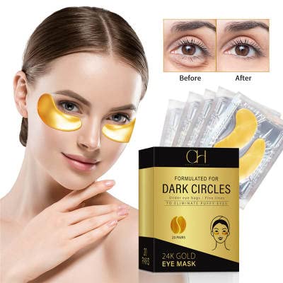 CH Beauty Products- Masci de ochi de aur 24k- Ochi pufosi și tratamente cu cercuri întunecate- Arătați mai puțin obosit și