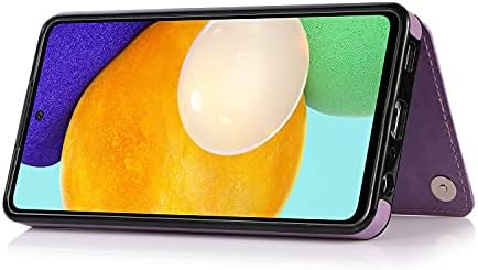 Husă pentru telefon pentru Samsung Galaxy A33 5G 2022 cu suport din piele PU Senior Kickstand Flip Card Slots Închidere magnetică