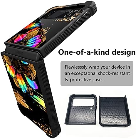 DAIZAG pentru Samsung Galaxy Z Flip4 5g caz, Non-alunecare Galaxy Z Flip4 5g caz de Design pentru fete, Moale TPU [Drop Protection]
