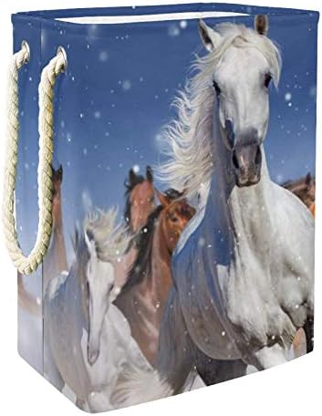 Turma de cai aleargă repede iarna zăpadă câmp 300d Oxford PVC haine impermeabile împiedică coșul mare de rufe pentru pături