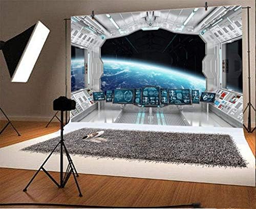 Leyiyi 10x8ft nava spatiala interior fundal 3D Univers atelier spațiu știință de călătorie explora stația pământ Vista fotografie