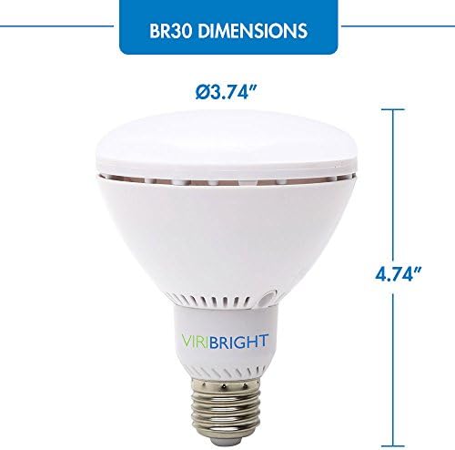 65 Watt înlocuire BR30, bec LED, pachet 64, lumină naturală, bază Edison E26 reglabilă, 90 + CRI