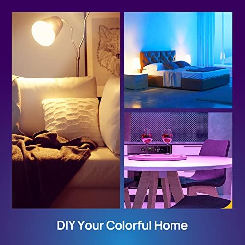becuri inteligente Mujoy, bec de schimbare a culorii, becuri inteligente LED compatibile cu Alexa & amp; Google Home, 8.5 W