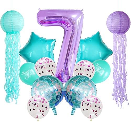ADLKGG SERMAID BIRLA BIRTHILD Decorațiuni pentru copii, sub mare, consumabile de petrecere agățând Jellyfish Paper Lanterne