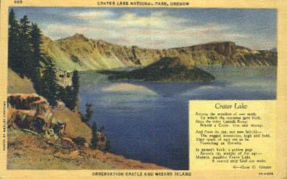 Parcul Național Crater Lake, carte poștală din Oregon