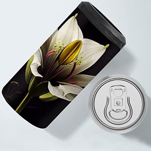 Alb Lily izolat slim Can Can Can - Bloom Can Cooler - Flower izolate mai lic pot răci