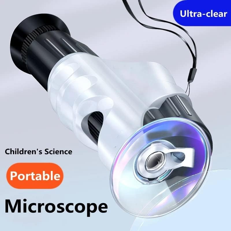 ASUVUD 100x telefon mobil microscop cu clemă de telefon mobil microscop portabil lupă pentru copii Experiment științific