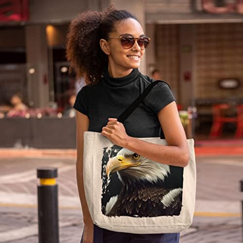 Geanta Bald Eagle Tote - geantă de cumpărături pentru față - geantă cu tote imprimată