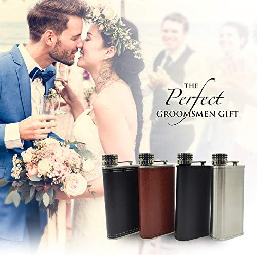Harland speciale 8 oz Groomsmen cadou 6 pk set inox Hip Flask poate fi Gravabil personalizate perfect pentru nunta groomsman