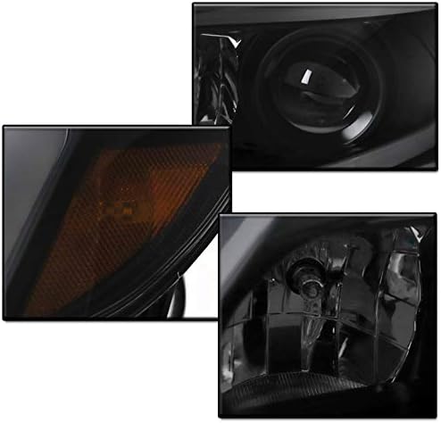 ZMAUTOPARTS LED tub proiector faruri negru / fum w / 6.25 Albastru DRL compatibil cu 2008-2014 Subaru Impreza WRX
