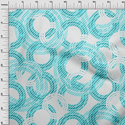 oneOone vâscoză Jersey Turcoaz Albastru Tesatura geometrice rochie Material tesatura de imprimare tesatura de curte 60 cm lățime-4940