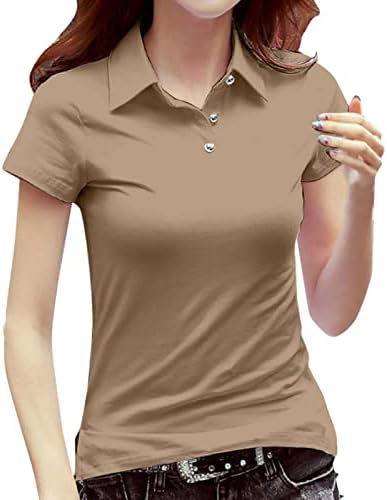 Cămăși de vară pentru femei pentru femei cămăși zilnice casual casual cu gât rotund cu mânecă scurtă cămașă montată cu mânecă