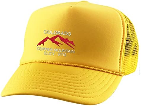 Allntrends Colorado Copper Mountain Trucker pălărie brodată pentru adulți, capac de baseball pentru adulți