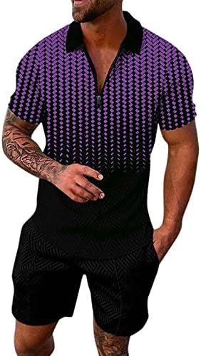 Costume pentru bărbați pentru bărbați vara casual imprimeu casual Întoarce bluză guler bluză cu mânecă scurtă topuri de cămașă pantaloni scurți