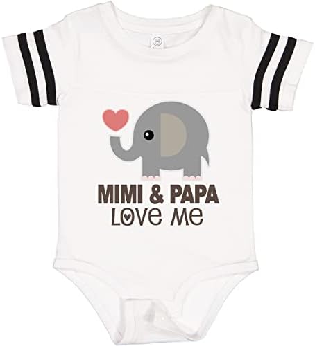 Inktastic Mimi și Papa Love Me Elephant Baby Body