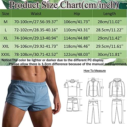 Pantaloni scurți de boxer BMisegm pentru bărbați pacheți pentru bărbați vara solid pantaloni de bumbac bandă elastică liberă