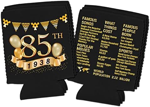 85 de ani de naștere poate mai răcoroasă pachete de decorațiuni de 12-85 aniversare - 1938 Sign - 85th Birthday Party Supports