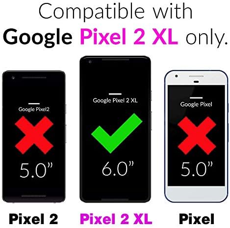 Asuwish compatibil cu Google Pixel 2XL portofel caz temperat sticlă ecran Protector Flip Cover card de Credit titularul Stand