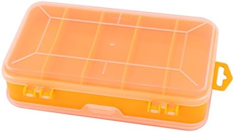 Iivverr Orange plastic Dual Layer 13 compartimente șuruburi piese electronice cutie de depozitare caz (caja de almacenamiento de piezas electricnicas de PL electronstico naranja de doble capa 13 compartimentos Tornillos