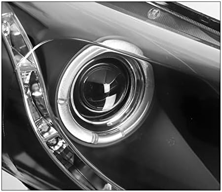 ZMAUTOPARTS Led Bar proiector faruri faruri negru w / 6.25 Albastru DRL compatibil cu 2008-2012 Honda Accord Sedan