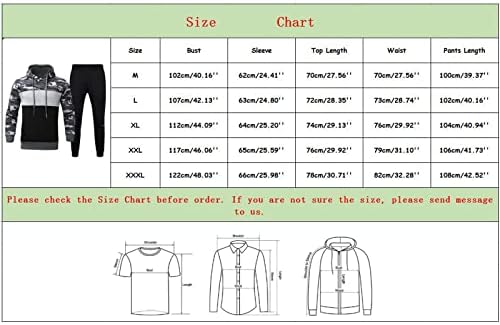 XXBR TrackSuits for Mens, Camo Patchwork Sweatsuits Jecheles Hooded Panouri de pulover Spaners Sports Sports Outfits Setfits