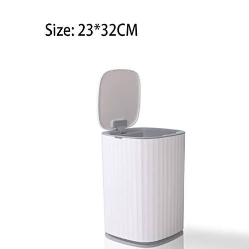 Coșul de gunoi, coșul de gunoi de inducție inteligentă poate coș de gunoi de toaletă albă albă inducție automată impermeabilă