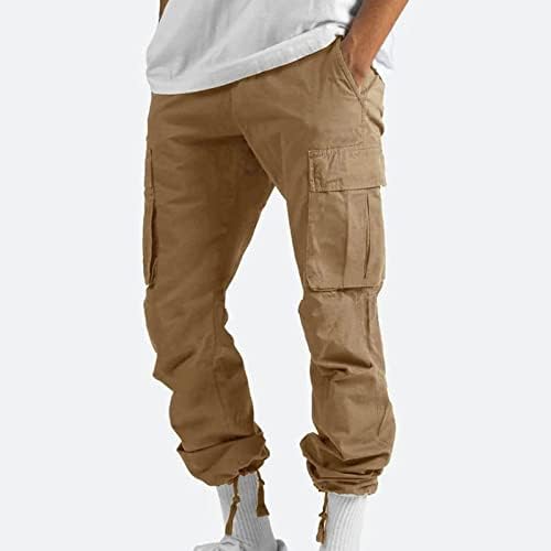 Bărbați Cargo pantaloni moda Culoare solidă Mai multe buzunar pantaloni sport în aer liber Casual Fitness Jogger pantaloni