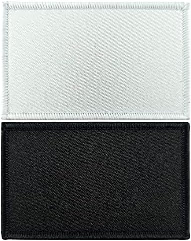 JBCD 2 pachet patch alb -negru solid steaguri de culoare pură tactică plasture de pachete de mândrie patch pentru haine de