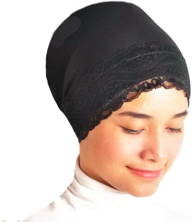 Mulanlegend Handmade Lace Bun | Volumizer hijab anti-alunecare anti-alunecare Turban | Sub eșarfă