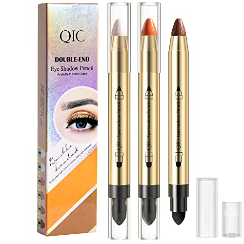 Jempet Shimmer Cream Eyeshadow Stick-Dual-Ended impermeabil fard de ochi Creion Creion-lungă durată Highlighter ochi Make Up