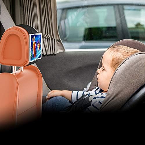 Suport pentru suport pentru tablete de tetiere a mașinii Easyget, compatibil cu iPad Pro Air Mini, Galaxy Tabs, suport pentru tablete pentru copii pe scaune din spate, curea anti-alunecare, tablete ajustabile cu unghi