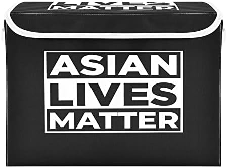 Krafig Acuarelă Asian Lives Matter Matter Cutie pliabilă de depozitare Cube mari Cube Coși Containere Coșuri cu Mânere pentru