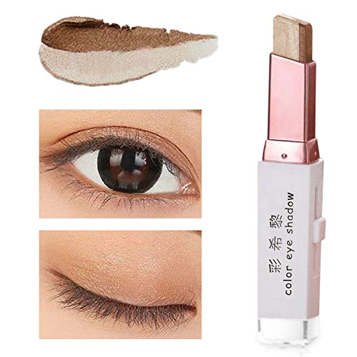 Xiahium două culori Eyeshadow Stick Matte Shimmer neutru naturale Nud nuante impermeabil de lungă durată colorate ochii umbra Pen Machiaj pentru femei