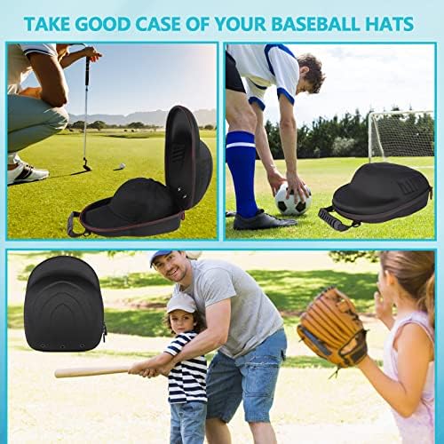 Glamgen Hard Hat caz pentru șepci de Baseball,Hat Carrier Travel caz cu o șapcă de Baseball negru și curea de umăr reglabilă