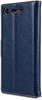 Melkco Walelt Book Clear Tip Stand pentru Sony Xperia XZ1 - Blue Blue