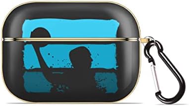 Water Ball Game Sport AirPods Pro a 2 -a Case de generație 2022 Design tipărit drăguț AirPods Pro 2 Case Cover de protecție rezistent la șoc pentru fete pentru femei cu brelocul pentru AirPods Pro 2nd Gold Gold