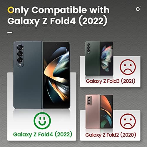 Nuleto pentru Galaxy Z Fold 4 carcasă cu suport S Pen și Kick Foldable, capac complet robust pentru corp, cu protecție de ecran