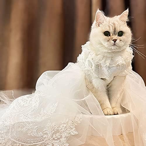 Rochie de mireasă pentru câini fegoclt pisici de pisici prințesă animal de companie petiskirt rochie de mireasă haine de pluș