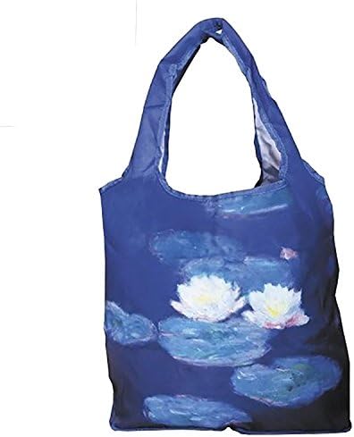 Tote Tote Bag - Design de artă plastică - Waterlilies Monet - Zip Open Carcs