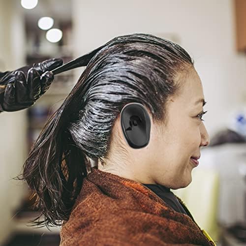 Sherchpry Păr Dye Hair Dyeing Ear Ear Cover Cerkemuff, 8pcs Silicon Urech Protector, Salon Barber Earmuffs, reutilizabile pentru