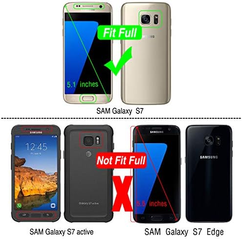 Gritup Galaxy S7 Carcasă, Galaxy S7 Telefon cu protector de ecran HD pentru fete pentru femei, drăguț gradient clar glitter