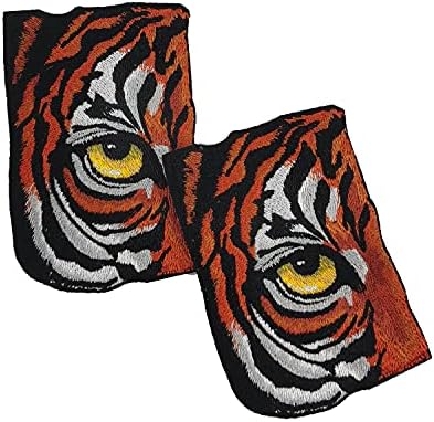 M.C1931 2pcs Fashion Tiger Brodery Patches Fier pe cusut pe plasture aplicate brodate pe îmbrăcăminte, sacou, genți